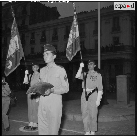 Présentation des décorations sur le coussin des décorations.