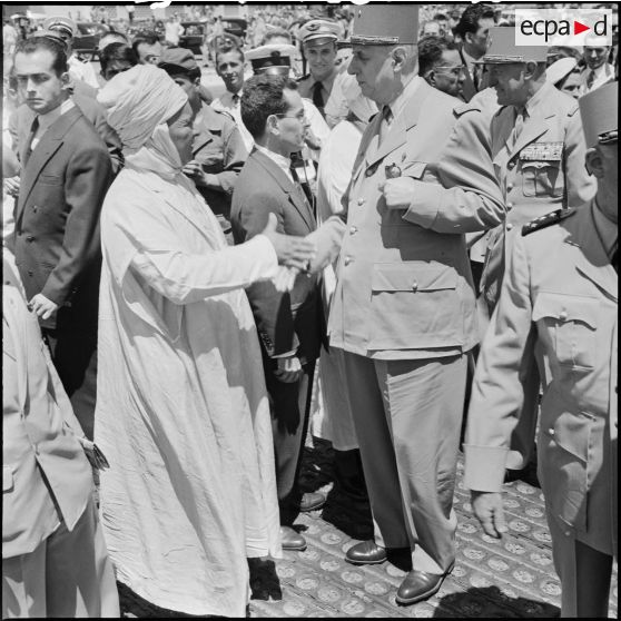 Maison-Blanche. Arrivée du général de Gaulle.