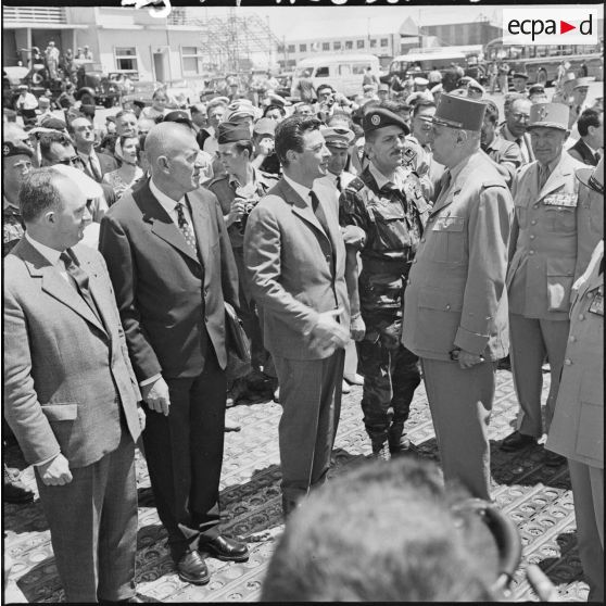 Maison Blanche. Arrivée du général de Gaulle.