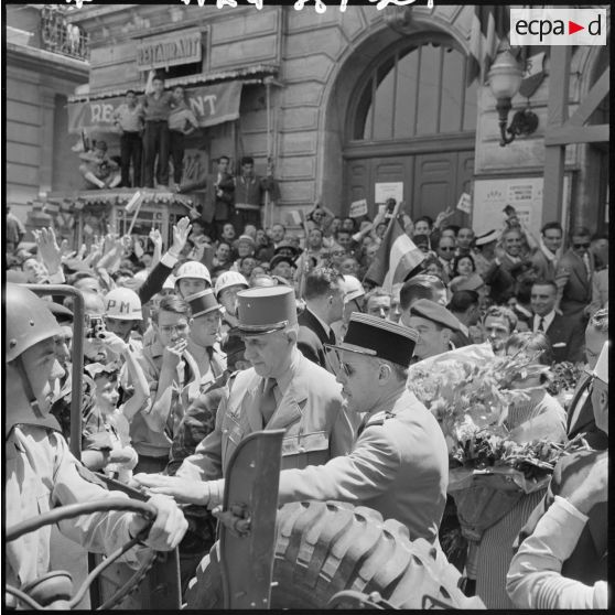 Constantine. Visite du général de Gaulle.