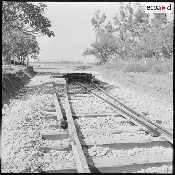 Un aiguillage sur une voie ferrée.
