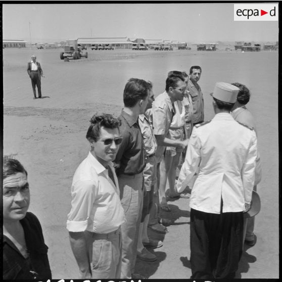 Edjeleh. Arrivée du ministre Max Lejeune.