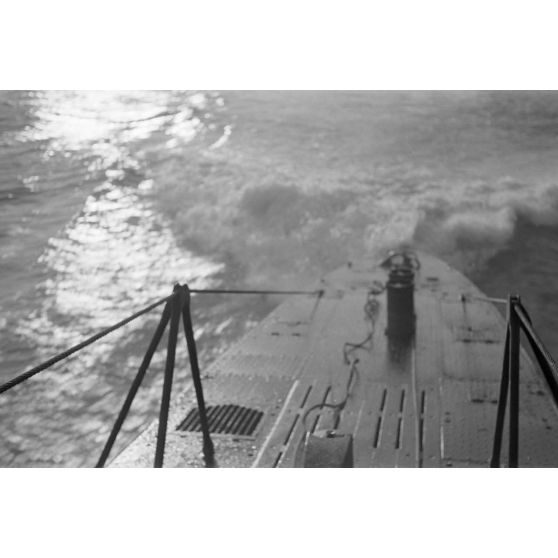 Retour au port de Saint-Nazaire du sous-marin U-553 commandé par le Kapitänleutnant Karl Thurmann.