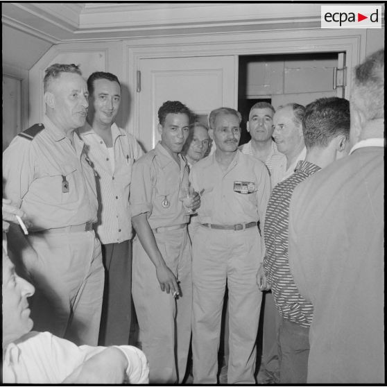 Anciens combattants à bord du paquebot "Maréchal Joffre".