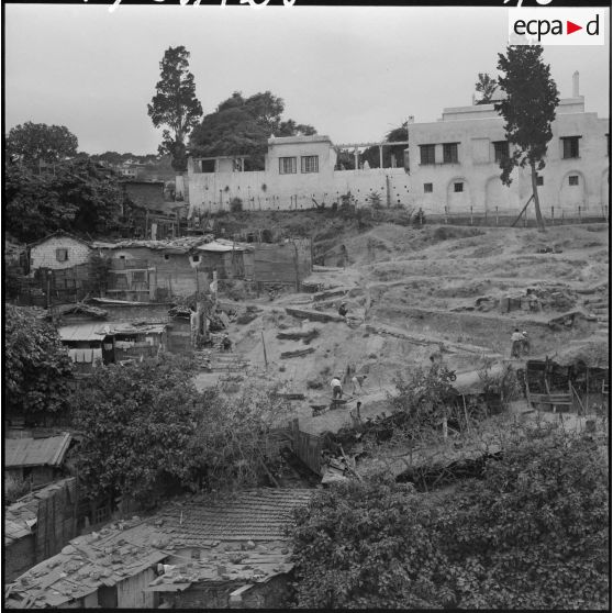 Alger. Les travaux de la nouvelle cité Mahieddine.