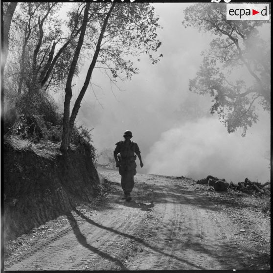 Mission de déboisement pour la 8e compagnie du 57e régiment d'infanterie (RI).