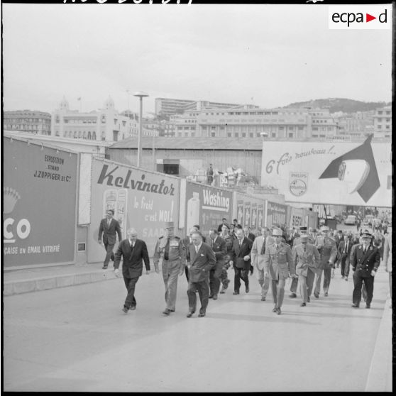 Alger. Inauguration du XVIIIe salon des Arts Ménagers à la nouvelle gare maritime.