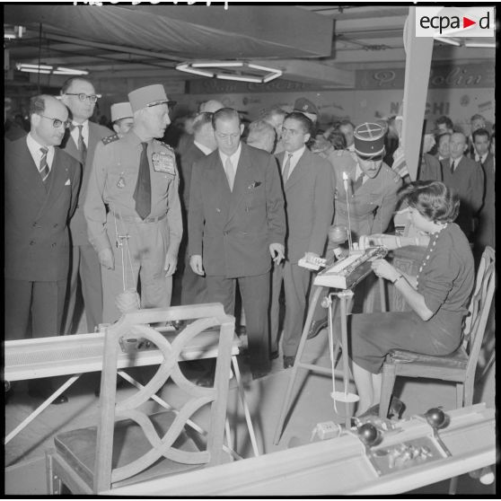 Alger. Inauguration du XVIIIe salon des Arts Ménagers à la nouvelle gare maritime.