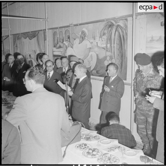 Alger. Inauguration du XVIIIe salon des Arts Ménagers à la nouvelle gare maritime.