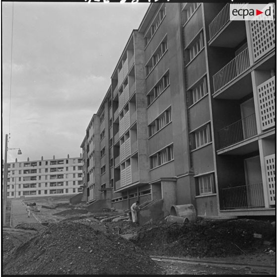 Construction d'un immeuble.