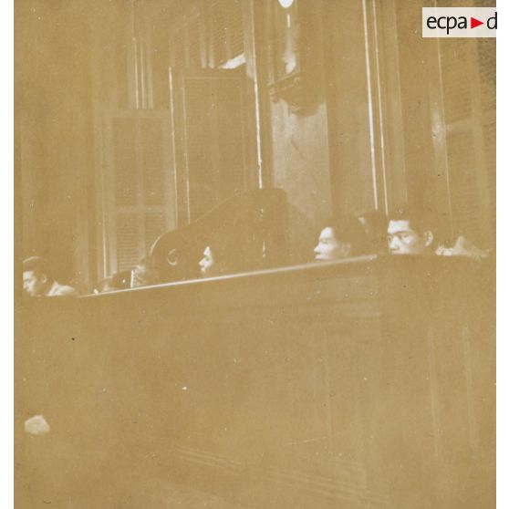 Différentes phases du procès. [description provisoire]