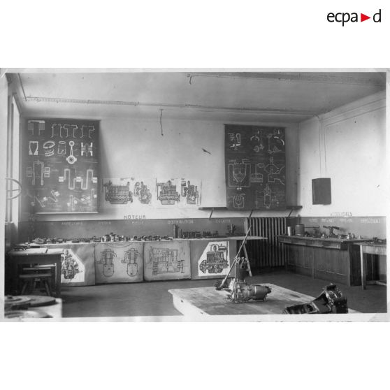 LAMPHEIM - salle instruction  Auto de l'escadron. [légende d'origine]