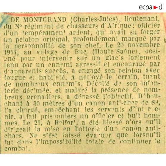 Avis Journal Officiel -Croix de guerre - 15 avril 1945. [légende d'origine]