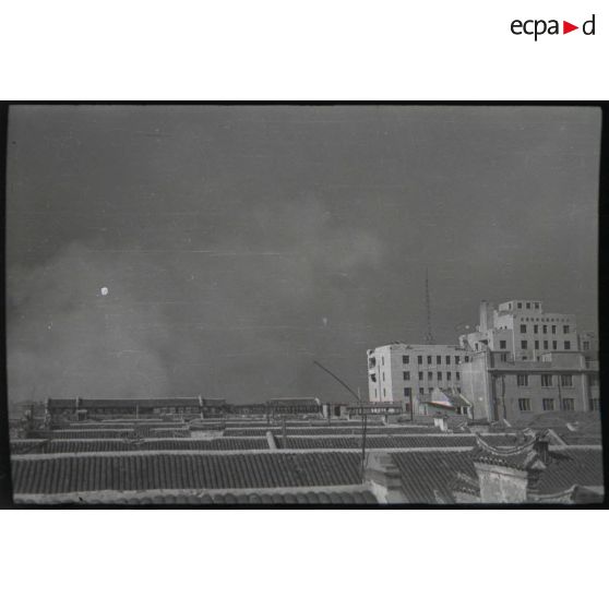 Bombardement japonais de Shanghai. [légende d'origine]