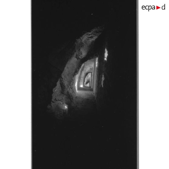 Fort du Saint-Eynard. Galerie de fusillade et accès au coffre de contrescarpe - 1991. [légende d'origine]