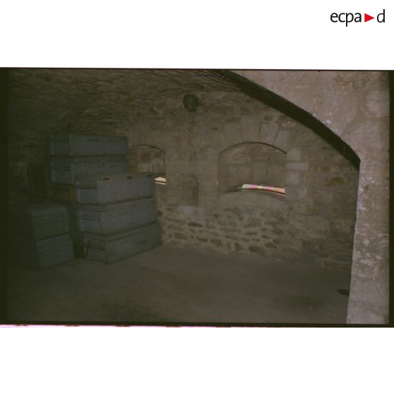 Défenses du fossé sous l'entrée. [légende d'origine]