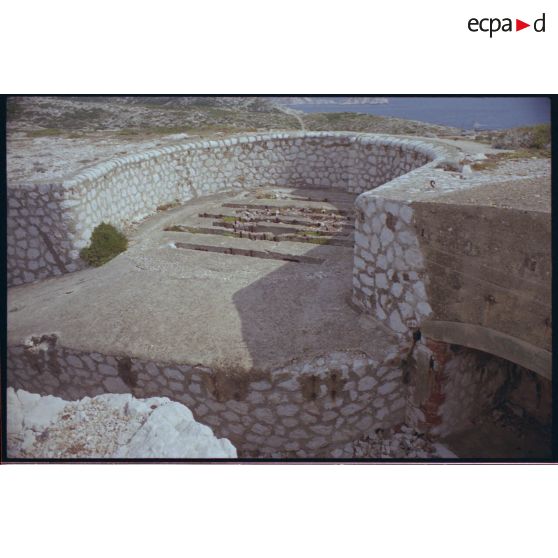 Batterie de Croisette. Cuve pour mortier de 270 mm Mle 1889. [légende d'origine]