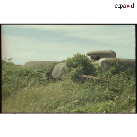 Poste de direction de tir et de télémétrage de la batterie française (4x240). [légende d'origine]