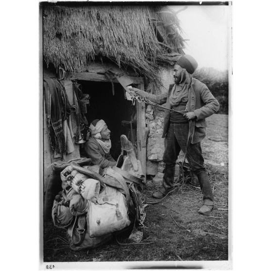 [Au camp des spahis, Pas-de-Calais, 1915.]
