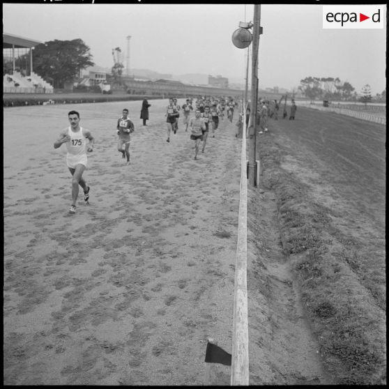 Alger. Hippodrome de Caroubier. Championnat d'Afrique du Nord (AFN) de cross-country. Course.