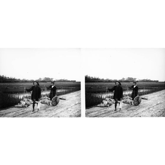 1376. L'un portant l'autre. [légende d'origine]