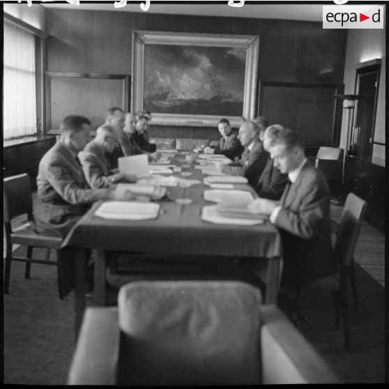 Alger. Séance de travail des autorités au gouvernement général de l'Algérie.