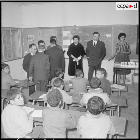 Rovigo. Ecole. Visite de Michel Debré.