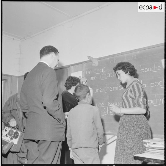 Rovigo. Ecole. Visite de Michel Debré.