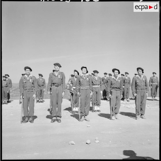 Agouni-Gueghrane. Un peloton du 159e bataillon d'infanterie alpine (159e BIA).