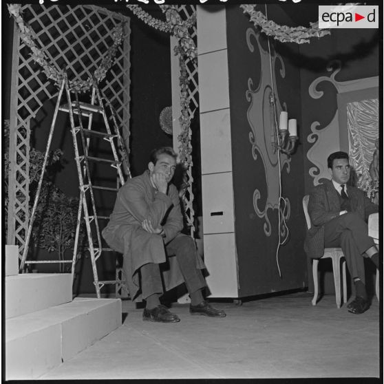 Alger. Studios de la télévision. Comédiens.