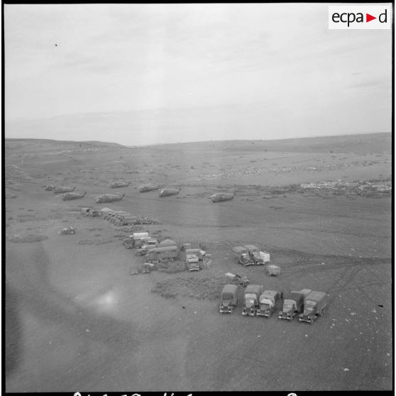 Région de Frenda. Poste de commandement (PC) du colonel Moneglia en opération.