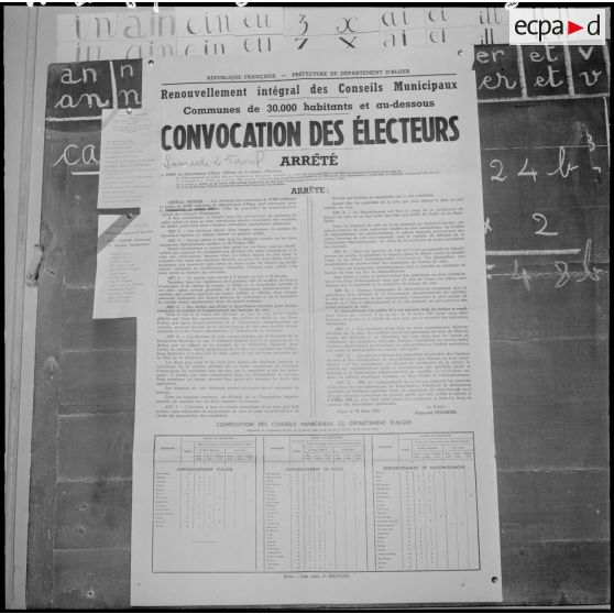 Castiglione. Affiche électorale.
