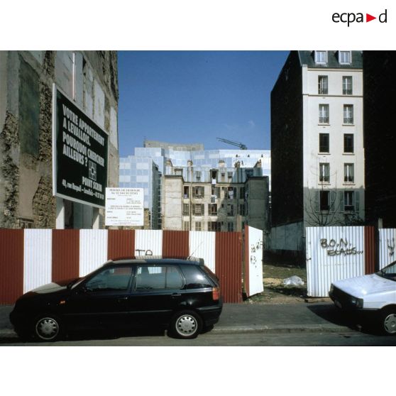 Levallois-Perret (92). Un chantier de démolition.