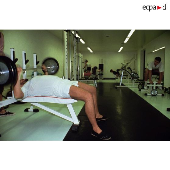 Paris 12e. Ministère des Finances : salle interne de musculation.