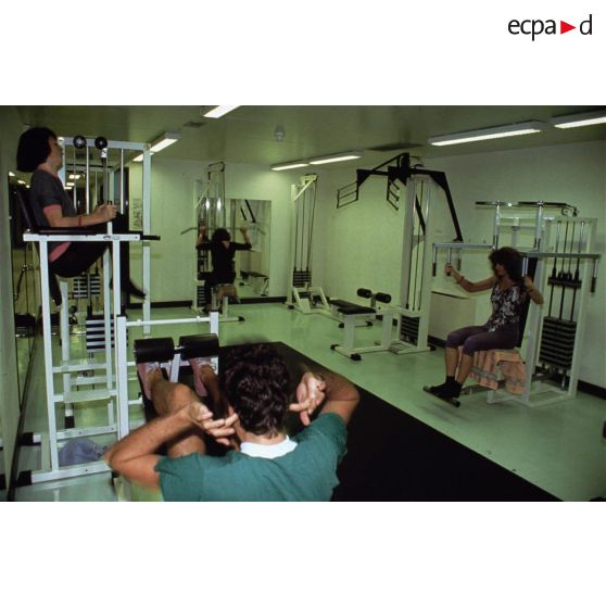 Paris 12e. Ministère des Finances. La salle de musculation.