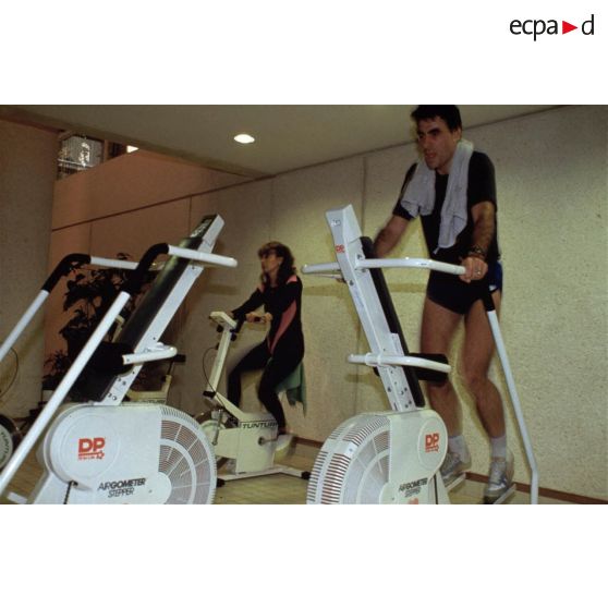 Paris 12e. Ministère des Finances. La salle de musculation.