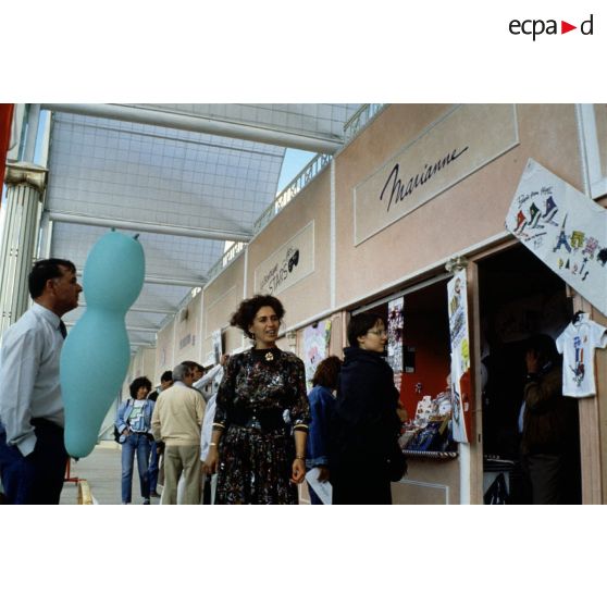 1989. Paris 1er. Jardin des Tuileries. Fête pour le bicentenaire de la Révolution française.