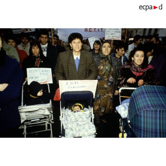 25 janvier 1992. Paris. Manifestation contre le racisme.