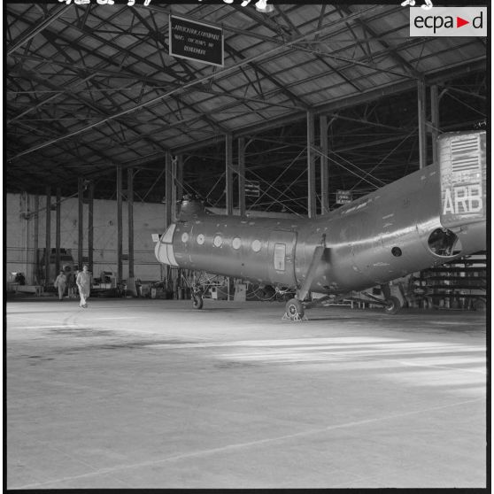 Setif - Aïn Arnat. Des hélicoptères Piasecki sur la base héliport Maréchal de Lattre.