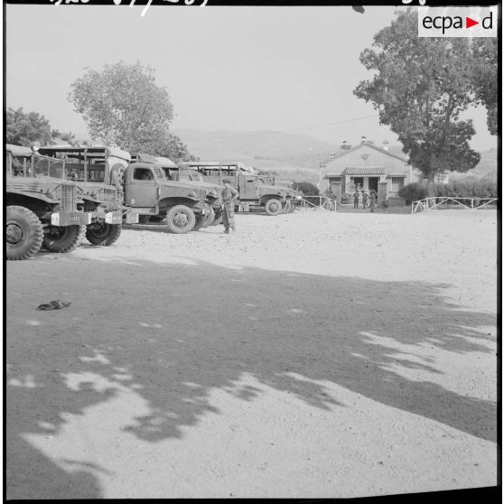 Tizi Ouzou. 3ème batterie du 2/93e régiment d'artillerie de montagne (RAM). Poste de commandement de la batterie.