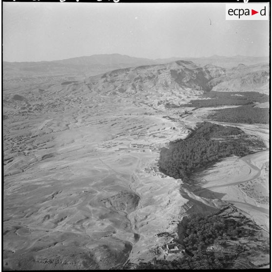 Vue aérienne du territoire de la commune d'Arris, situé au sud-est de la wilaya de Batna.