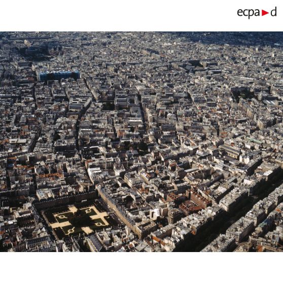 Paris 3e et Paris 4e. Vue générale du 3e arrondissement.