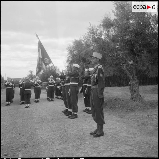Le drapeau du 21e régiment de tirailleurs algériens (21e RTRn).