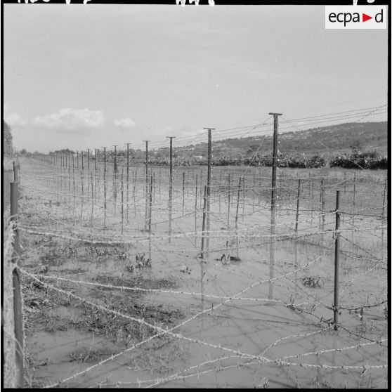 Barrage avant nord à la frontière tunisienne.