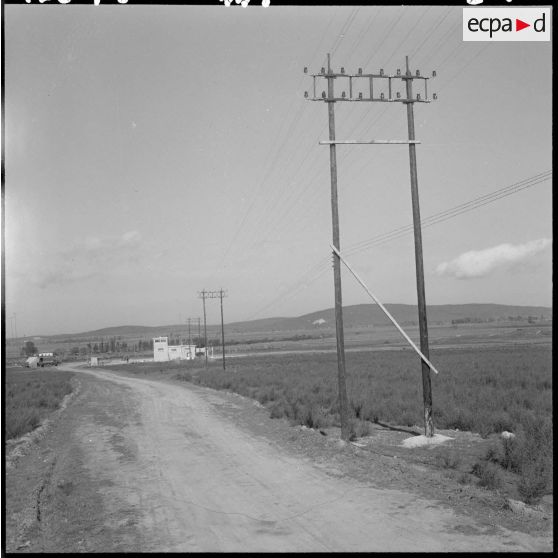 Barrage avant nord à la frontière tunisienne.