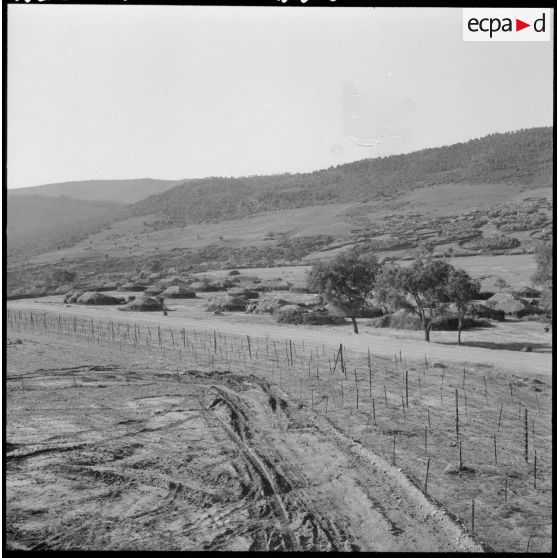 Barrage avant nord à la frontière tunisienne.
