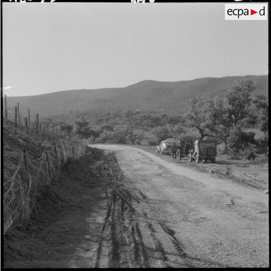 Barrage avant nord à la frontière tunisienne.
