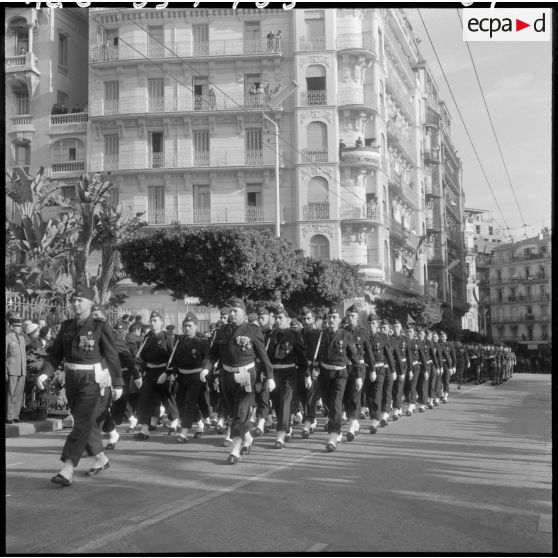 Alger. Commémoration du 11 novembre. Défilé des troupes.
