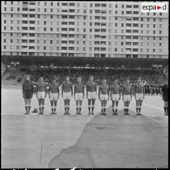 Alger. Match de football. L'équipe du bataillon de Joinville.