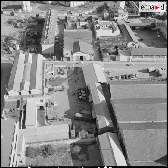 La 191ème compagnie républicaine de sécurité (CRS) d'Hussein-Dey. Vue aérienne.